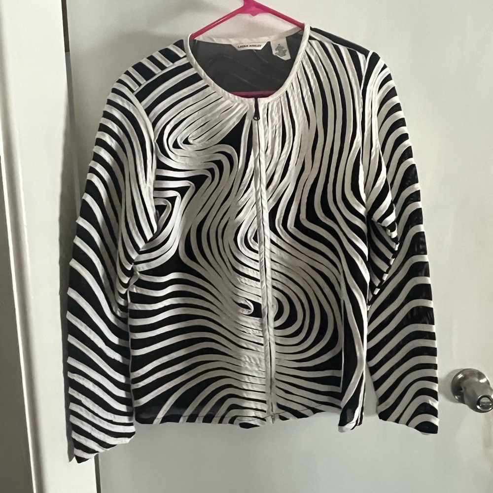 Laura Ashley Monochrome Swirl Blazer
